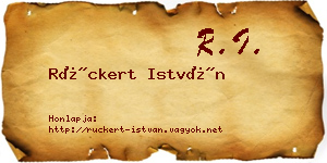 Rückert István névjegykártya